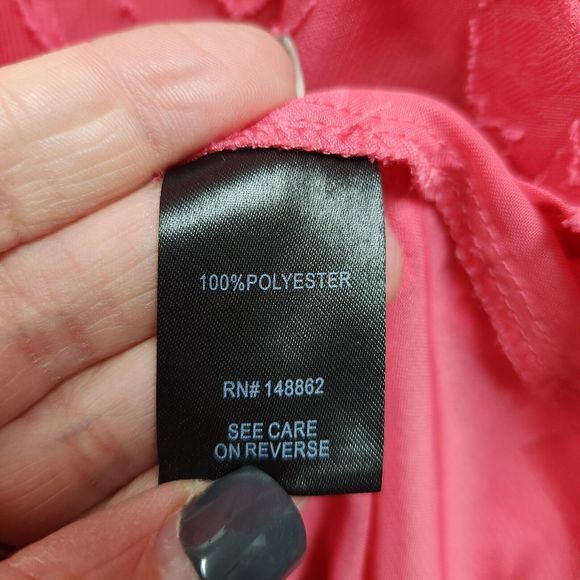 Torrid Womens Plus Clip Floral Chiffon Split Front Blouse 4X Pink Sheer - Picture 4 of 10